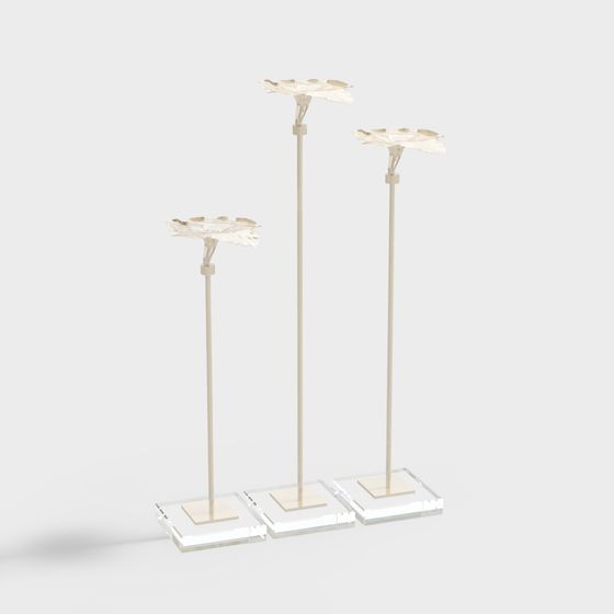 Elegant Flower Lamp 3D model