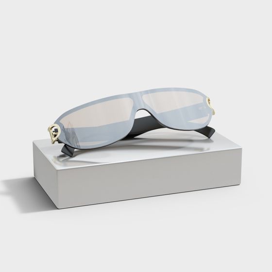 Stylish Low-Poly Glasses 3D model