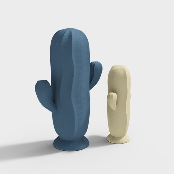 Unique Low-Poly Cactus 3D model Collection