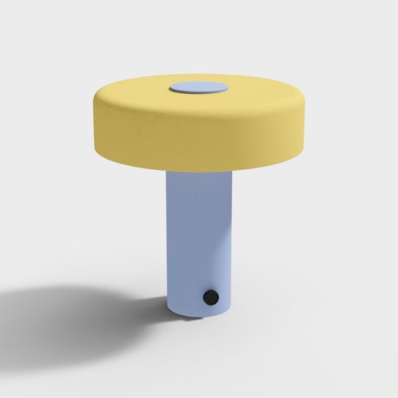 Colorful Cylinder Stool 3D model