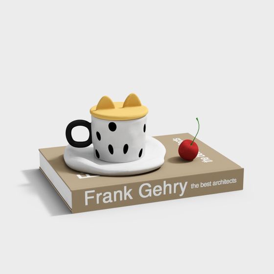 Low Poly Cat Mug 3D Model for Creative Projects