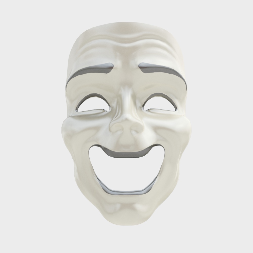 Expressive Comedy Mask 3D model