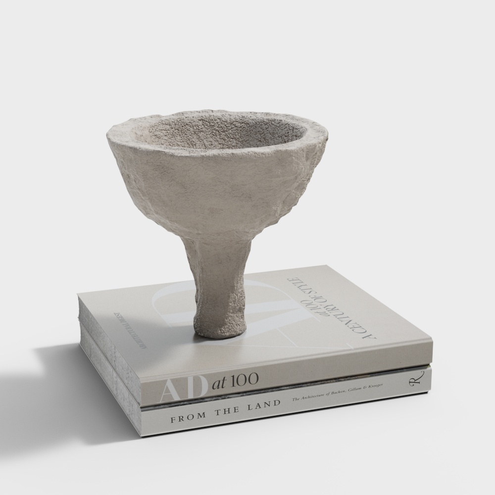 Minimalist Concrete Funnel 3D Model