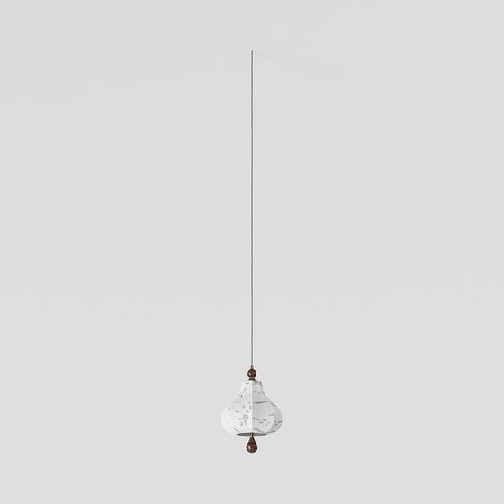 Artistic Low-Poly Glass Chandelier 3D model