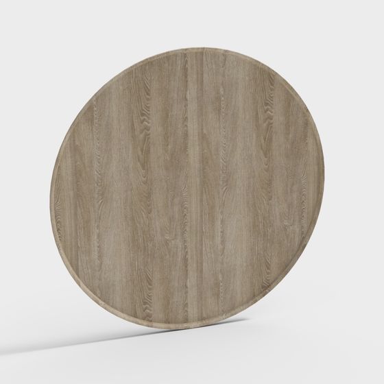 Stylish Round Wooden Table 3D model