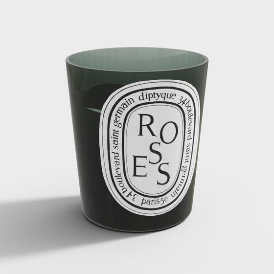 Diptyque Rose Scented Candle 3D Model