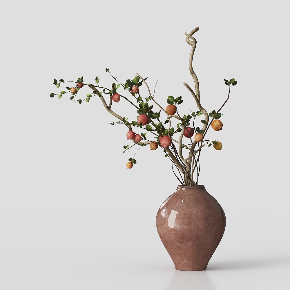 Low Poly Fruit Bearing Branch 3D model