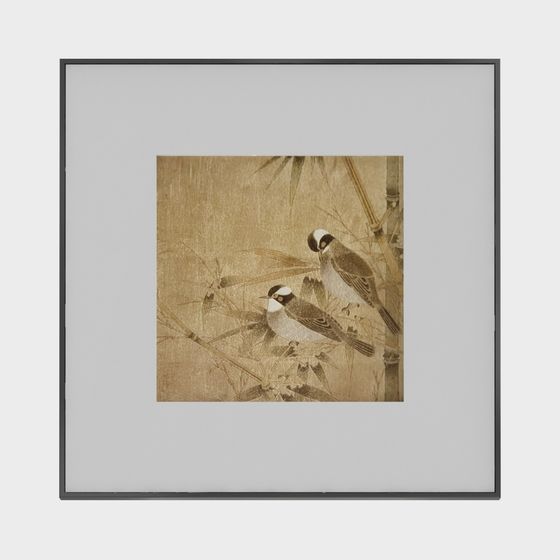 Bamboo Forest with Birds 3D model