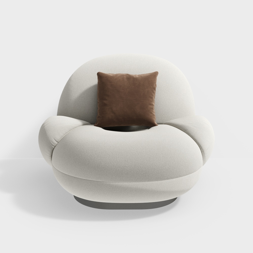 Divano Singolo Crema Moderno