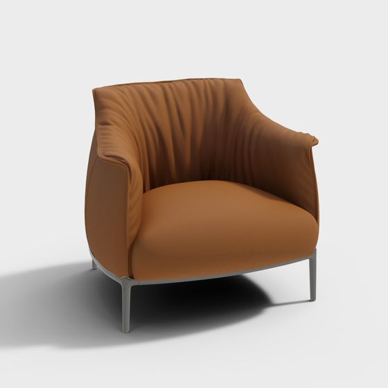 Curvy Modern Sofa 3D model for Stylish Interiors