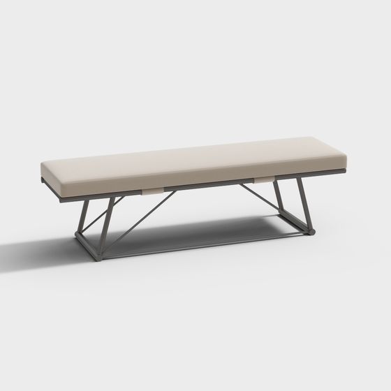 Urban Bench 3D model for Modern Spaces