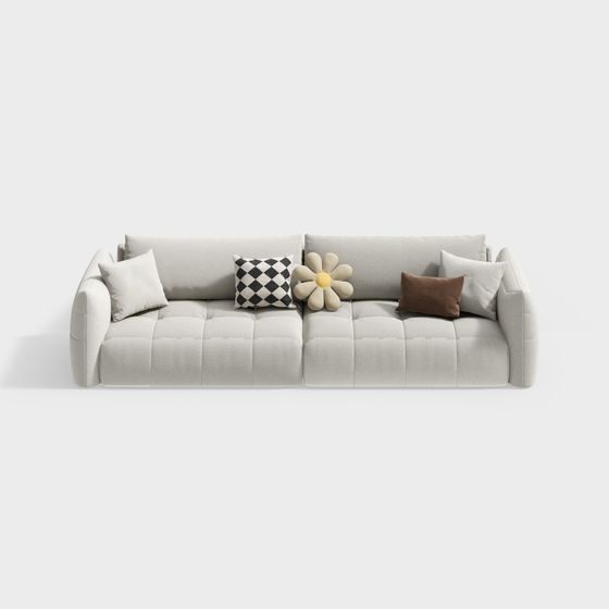 Stylish Cozy Comfort Low-Poly Sofa 3D model