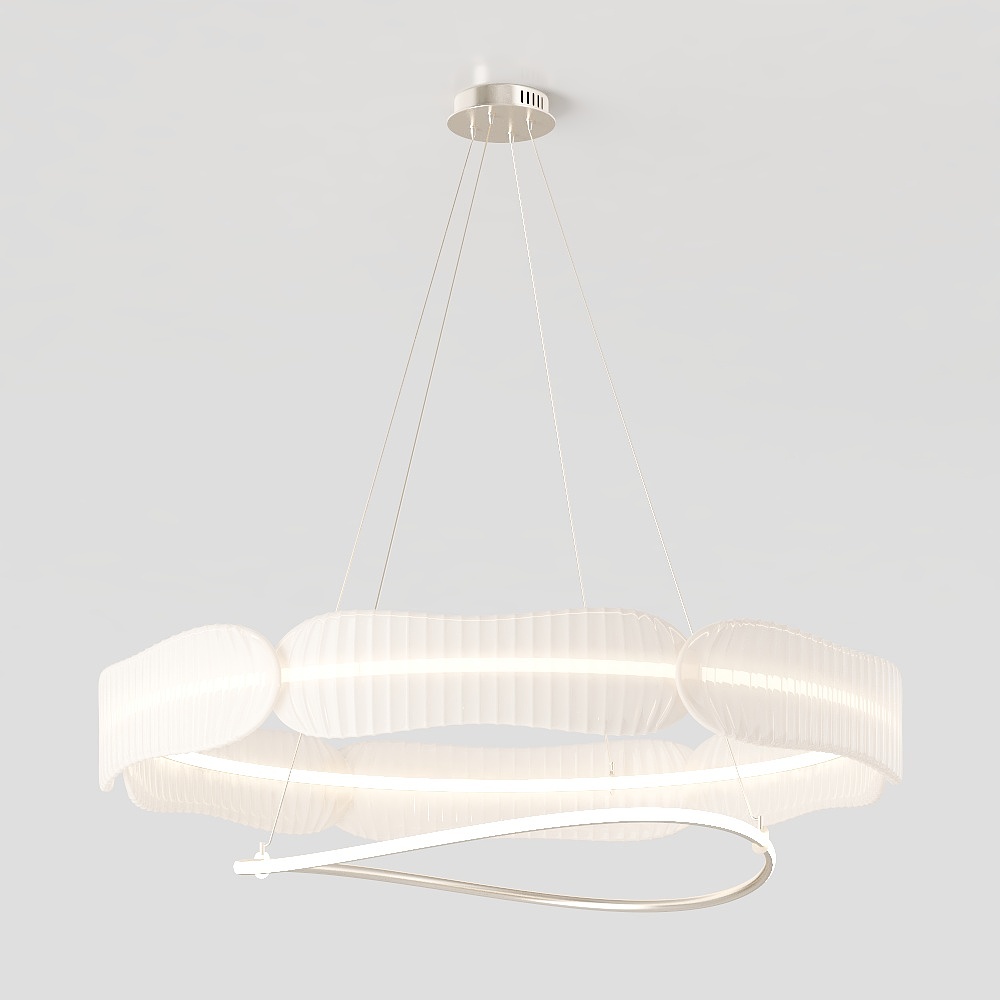 Современная люстра для гостиной цвета крема