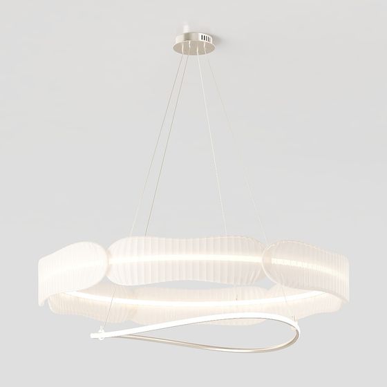 Современная люстра для гостиной цвета крема