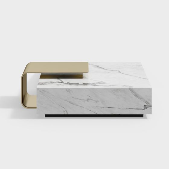 Elegant Marble Coffee Table 3D model