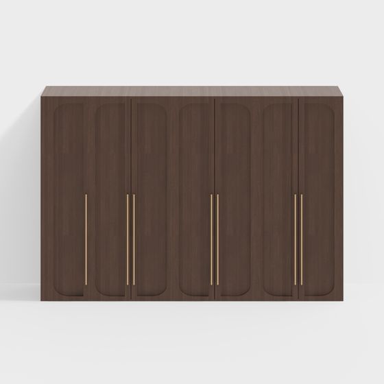 Urban Brown Wooden Storage Cabinet 3D model