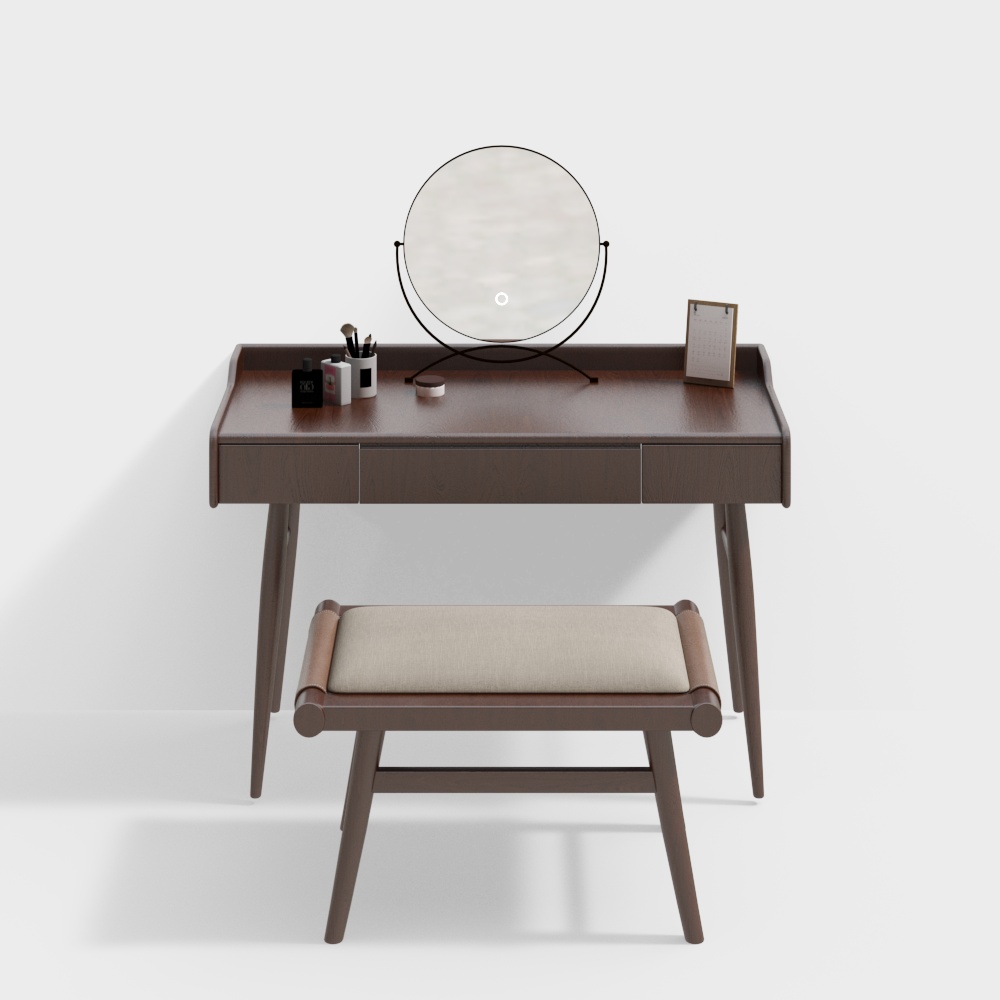 Modern medieval style makeup table and chair set