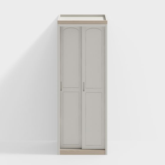Wooden Wardrobe 3D model in Urban Aesthetic