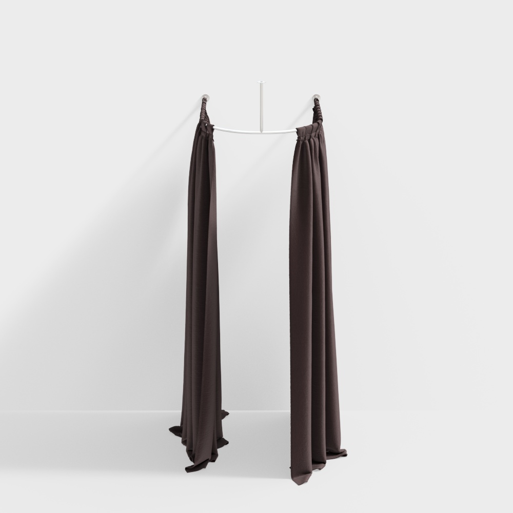 Modern Dressing Room Curved Curtain