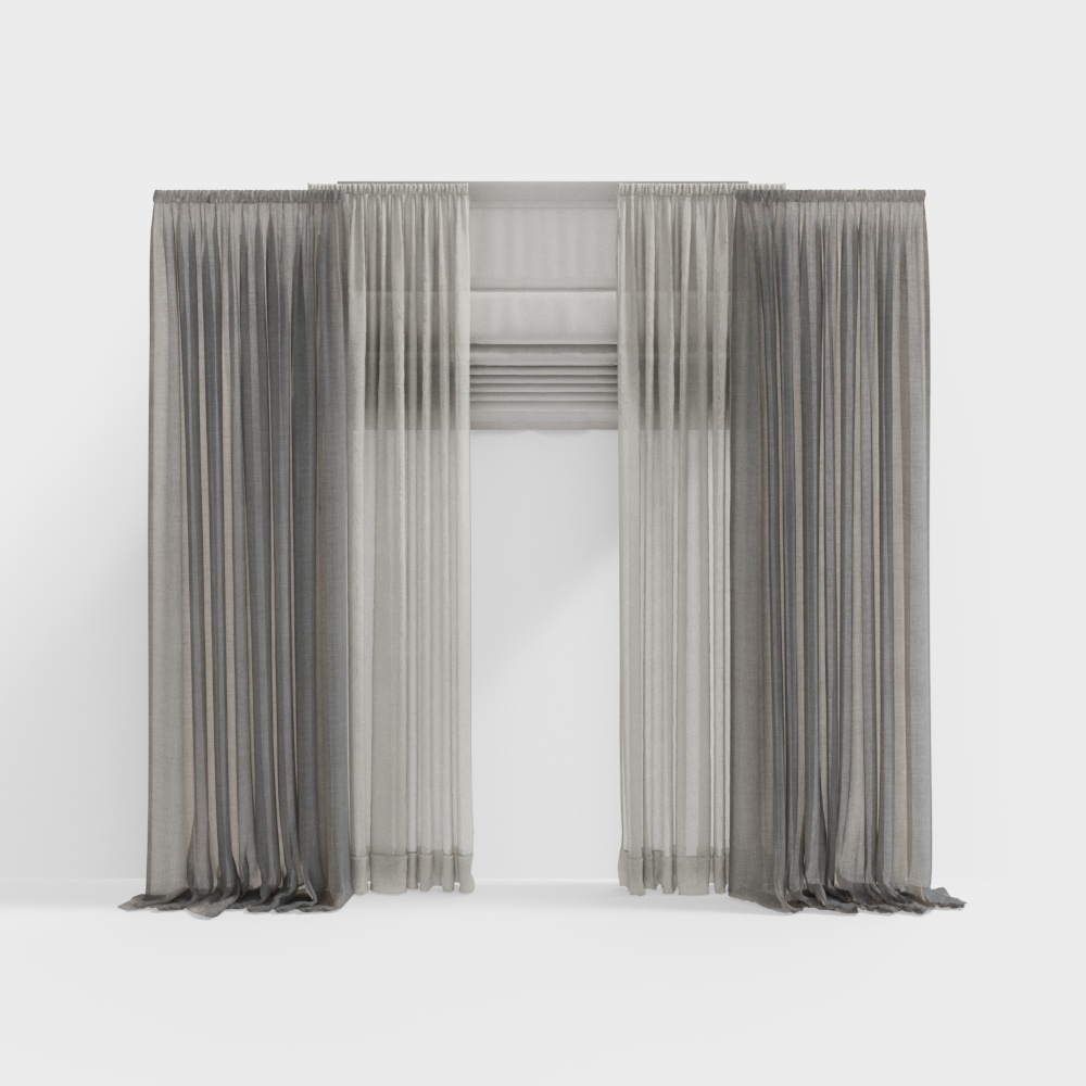 擁有侘寂風格窗簾的房間