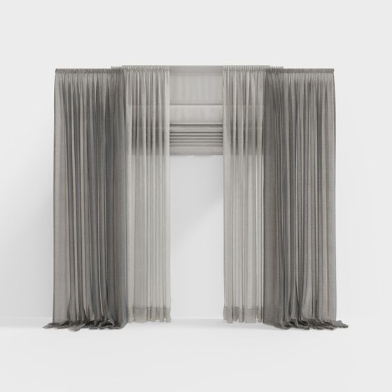 擁有侘寂風格窗簾的房間