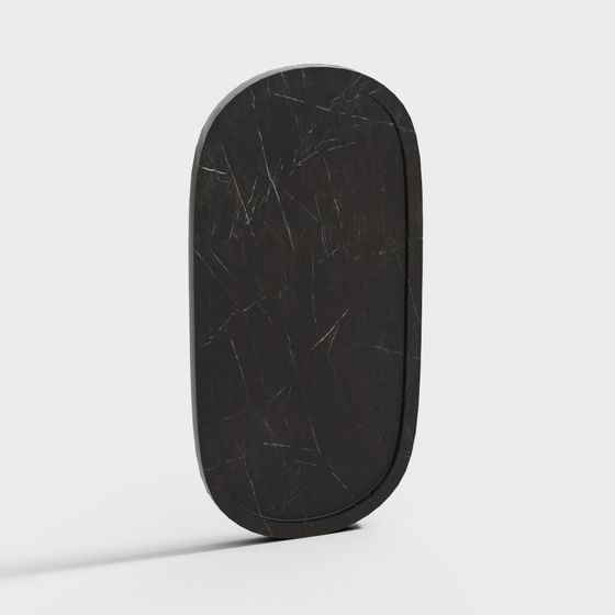 Stylish Oval Marble Tray 3D model for Every Design