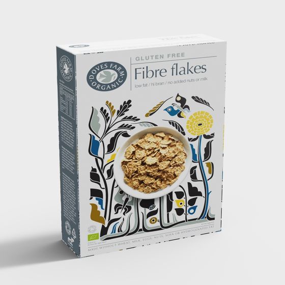 Fibre Flakes Cereal Box 3D model