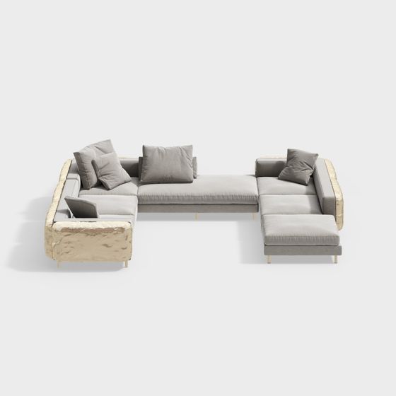 Stylish Multi-Functional Sofa 3D model for Contemporary Homes