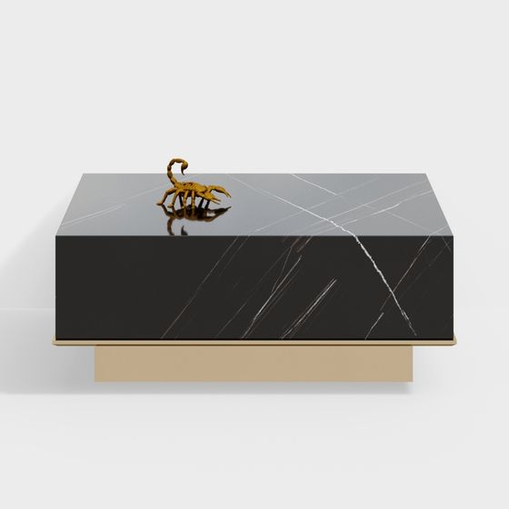 Elegant Marble Scorpion Box 3D model