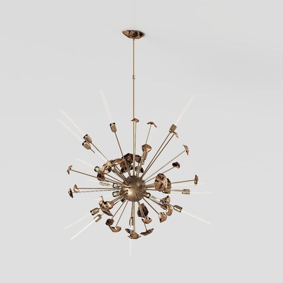 Stunning Low-Polygon Chandelier 3D model