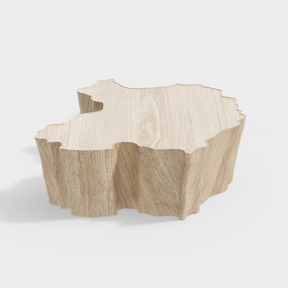 Natural Rhythm Round Table 3D model for Creative Spaces