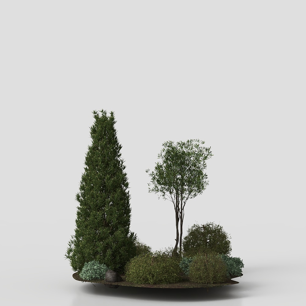 Low-Polygon Forest Pathway 3D Model