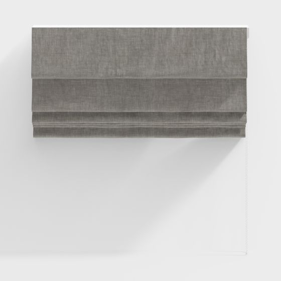 Elegant Gray Roman Shade 3D model for Modern Interiors