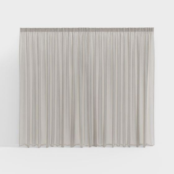 Elegant Lightweight Curtain 3D model