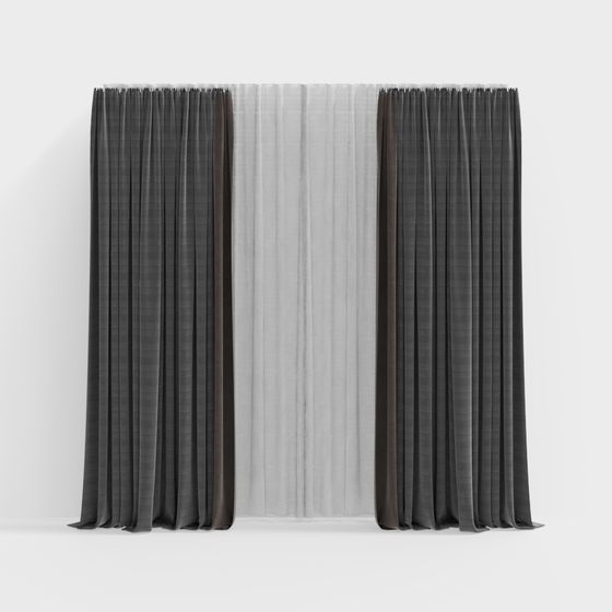 Elegant Curtain 3D Model for Modern Interiors