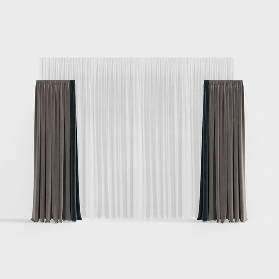 Elegant Drapery 3D Model