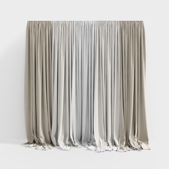 Elegant Sheer Curtain 3D model for Modern Interiors