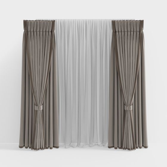 Elegant Curtains 3D model