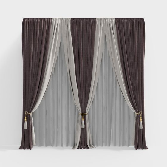Elegant Curtain 3D model for Creative Projects