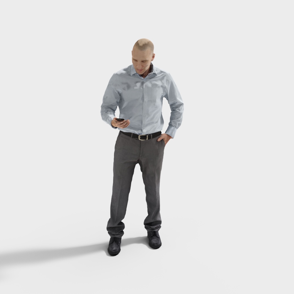 Urban Walker Low-Poly 3D Model