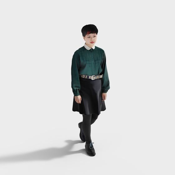 Stylish Modern Urban Female 3D Model