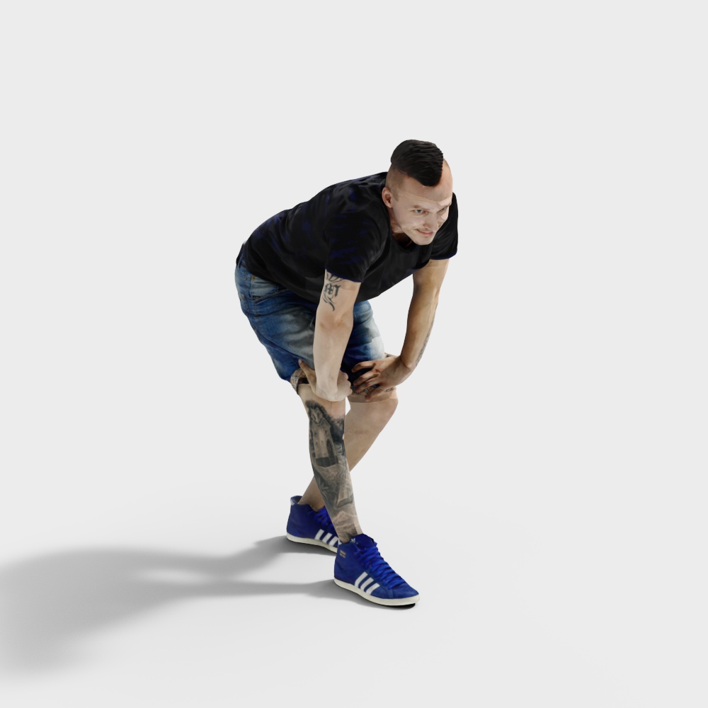 Urban Stroller Low-Poly 3D Model