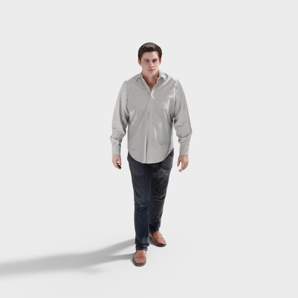 Western Middle-Aged Leisure Suit Man