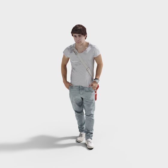 Stylish 3D Character Model for Contemporary Urban Scenes