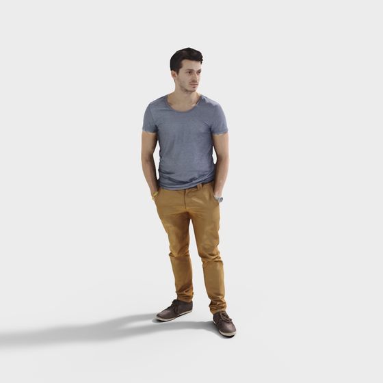 Urban Wanderer Low-Polygon 3D Model