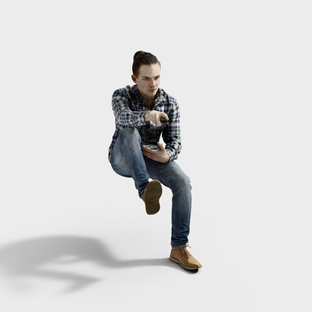 Low-Poly Character Model 3D model with Realistic Details