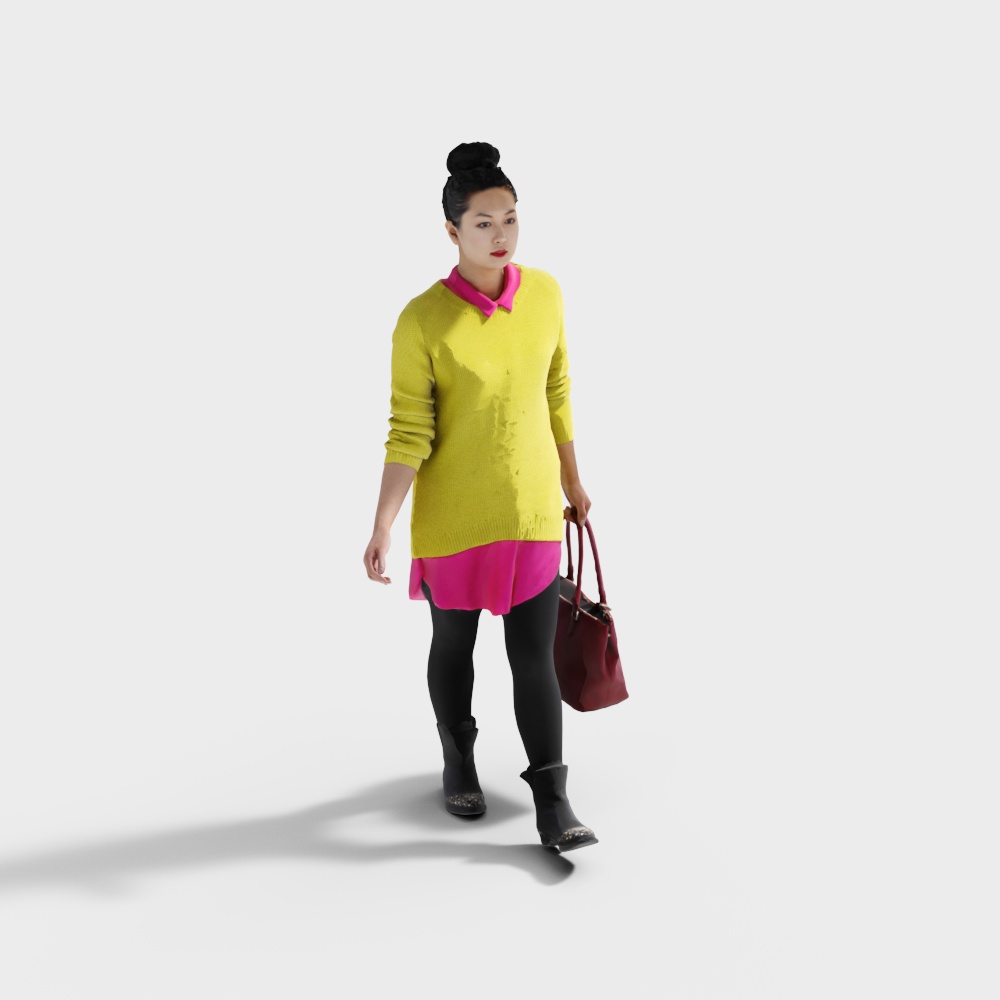 A Walking Asian Woman