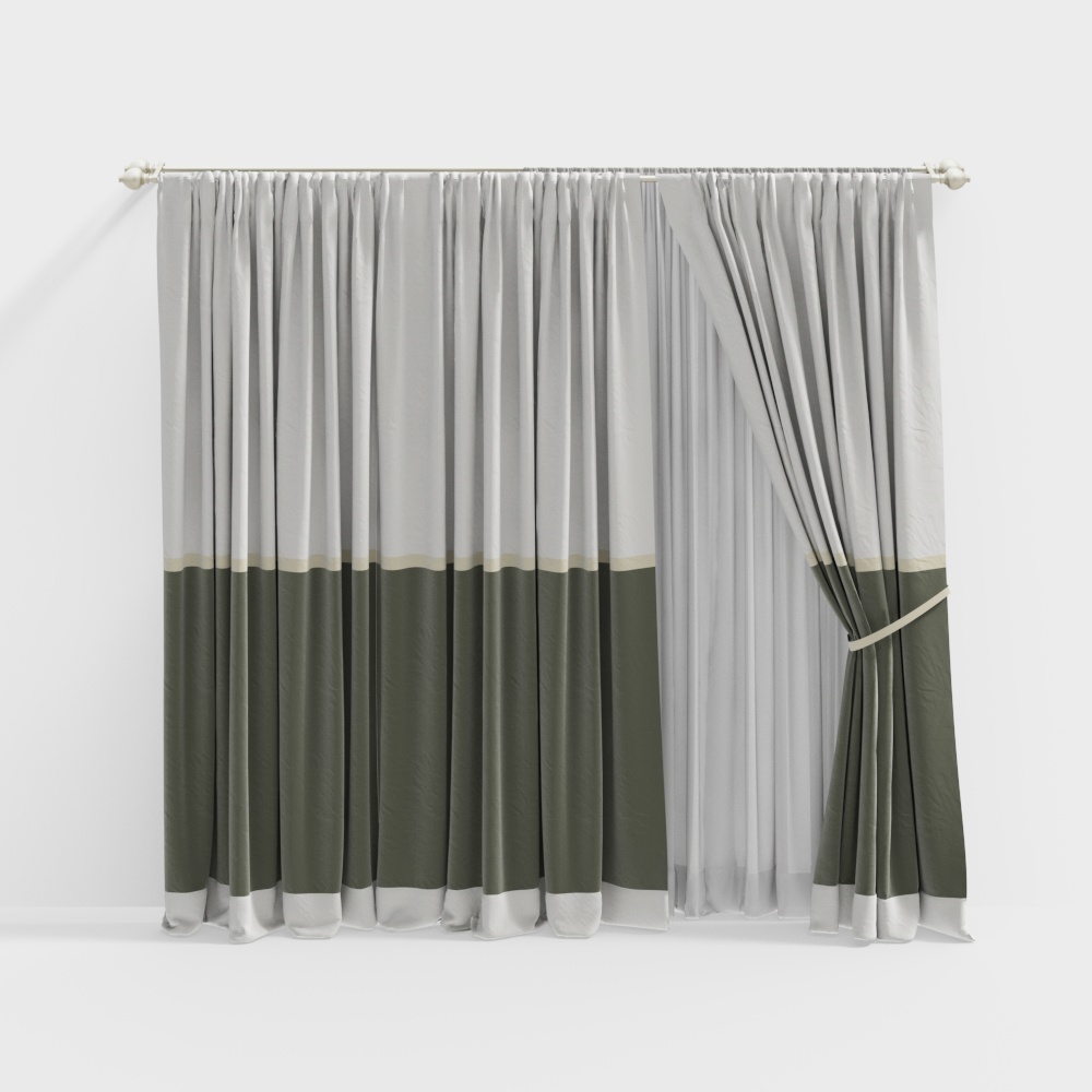 Minimalist Wind and Sun Room Curtain in Craft Fabric