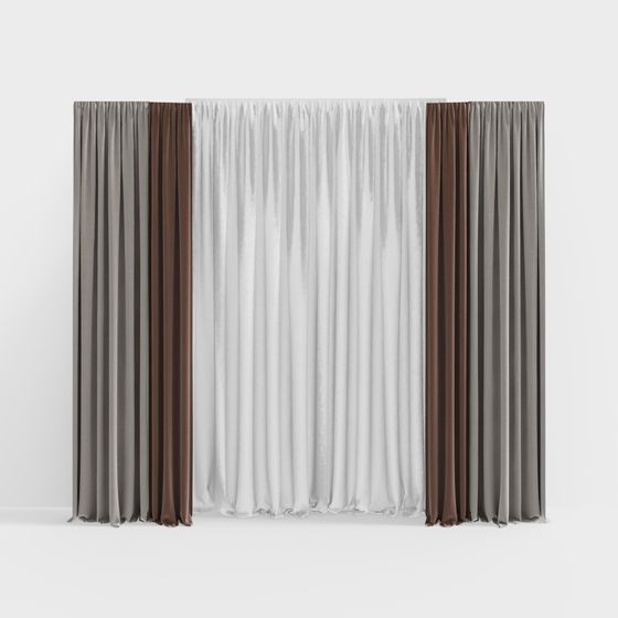 Elegant Curtain 3D Model Design