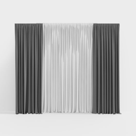 Captivating Light and Shadow Curtain 3D model